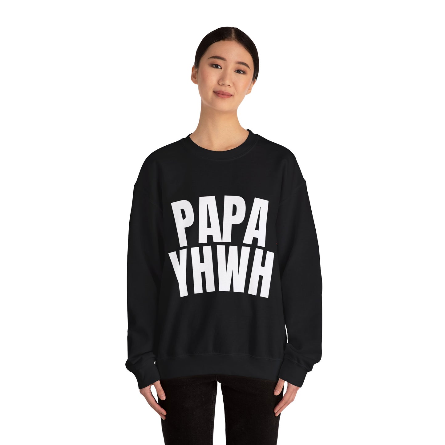 Papa YHWH Black Crewneck (Large Print)