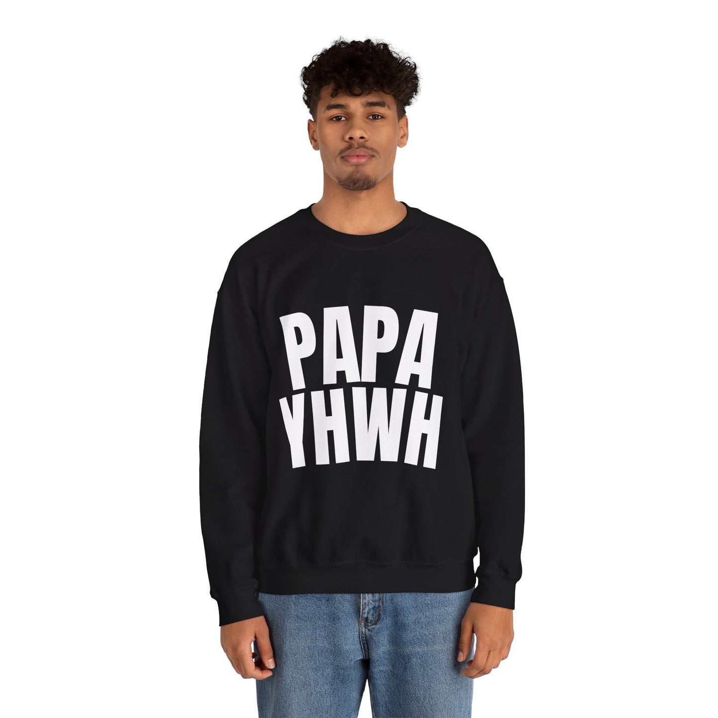 Papa YHWH Black Crewneck (Large Print)