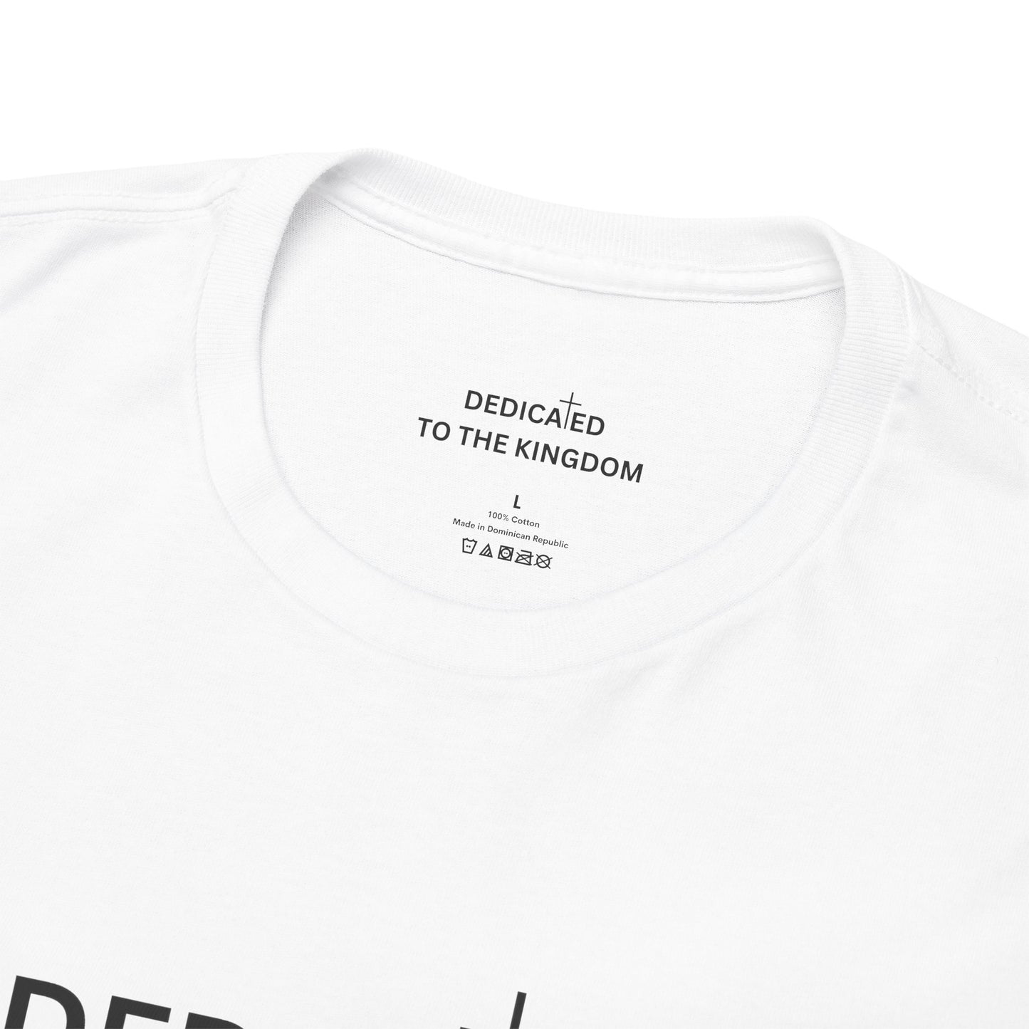 White Dedicated to the Kingdom Tee (Luke 17:21)