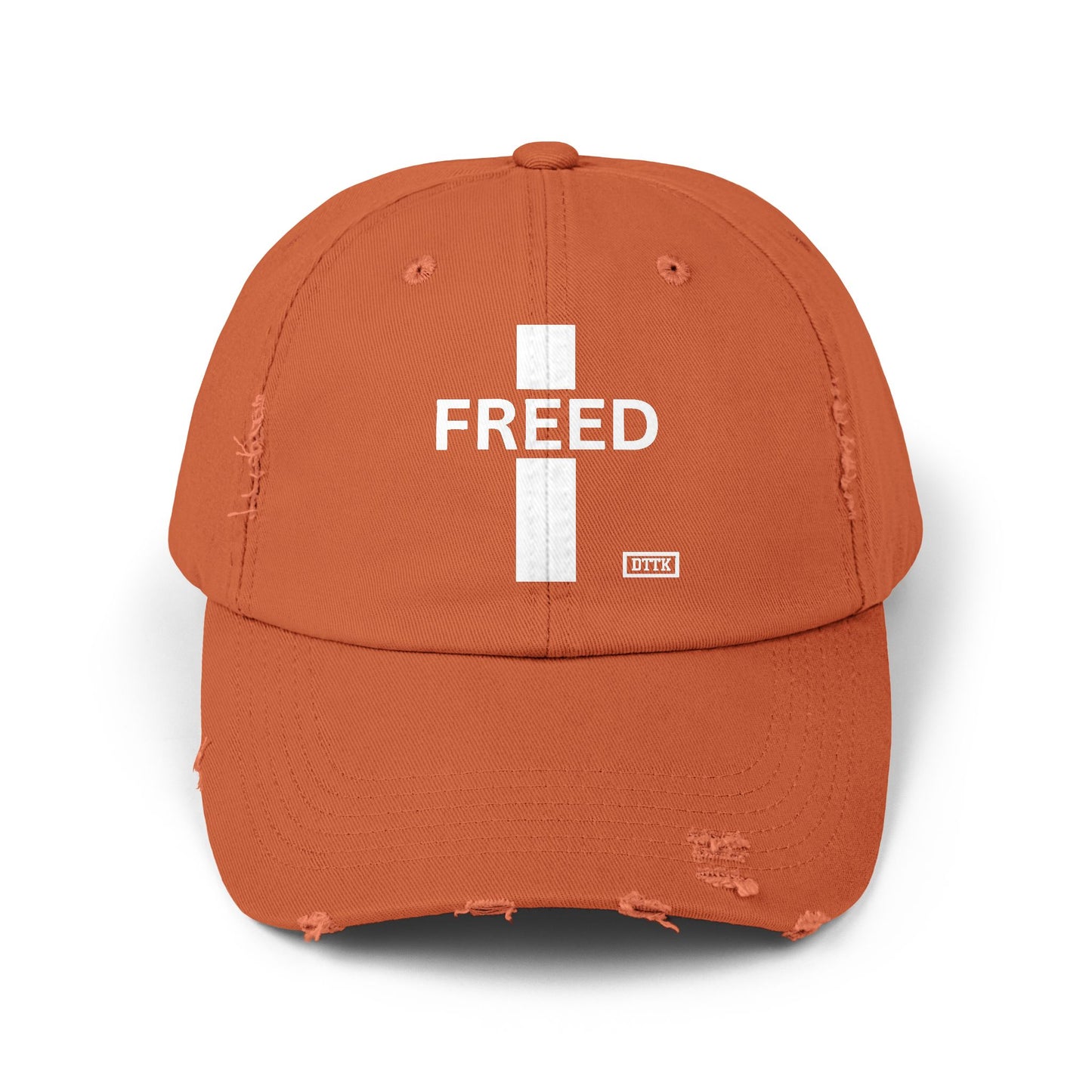 Burnt Orange Freed Distressed Hat