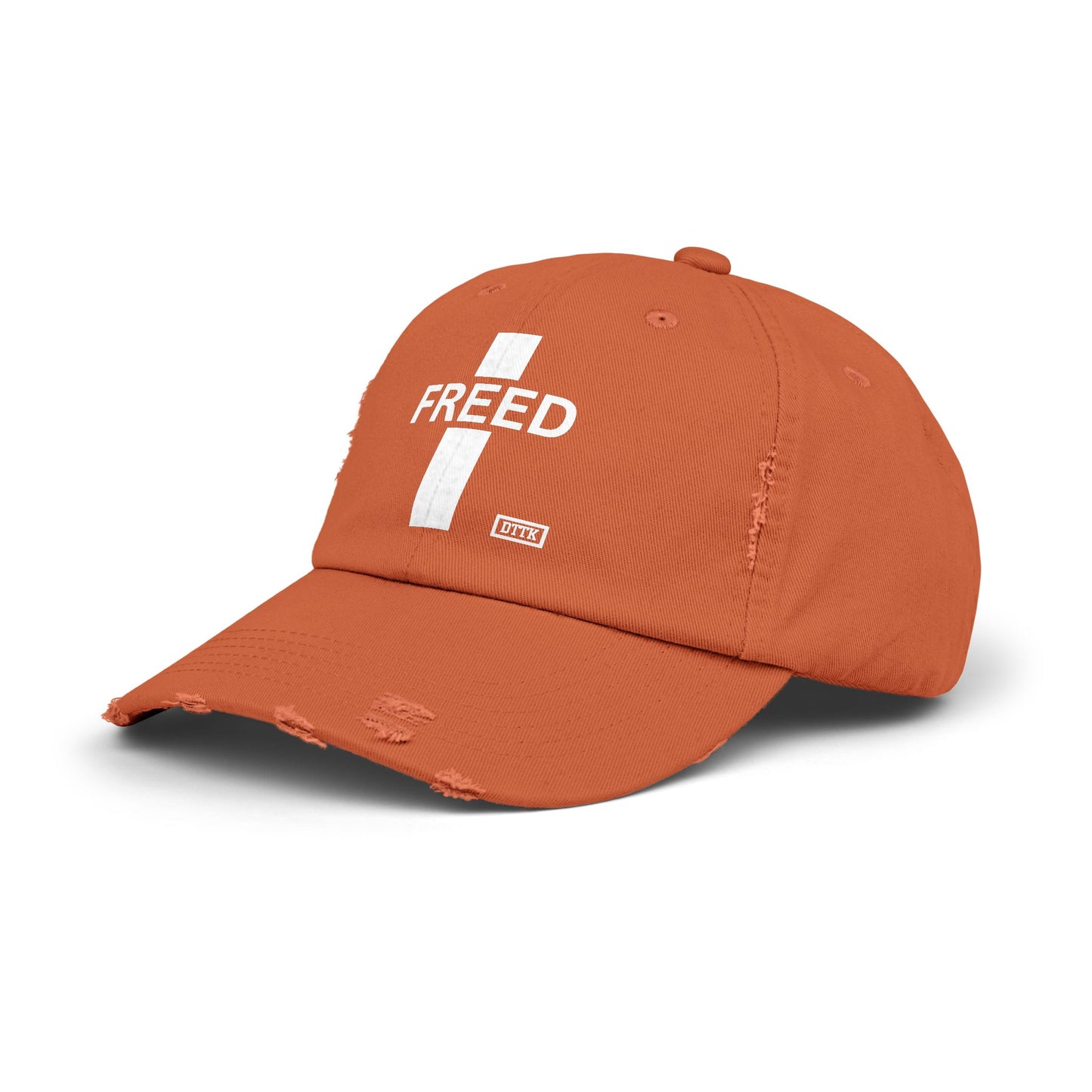 Burnt Orange Freed Distressed Hat
